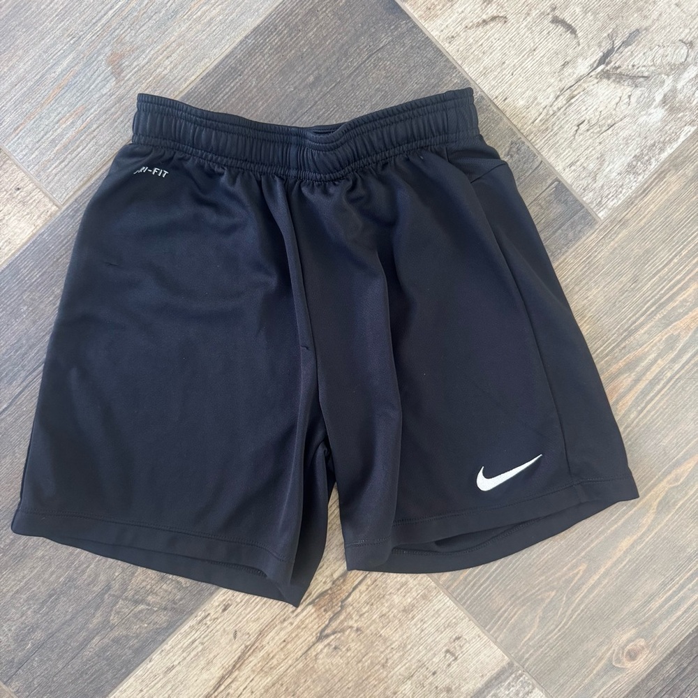 Nike Dri-FIT Black Shorts with White Logo